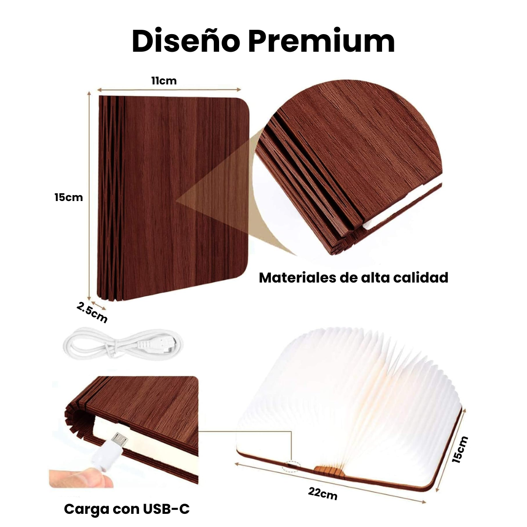 Lámpara de Libro con 3 Tonos LED